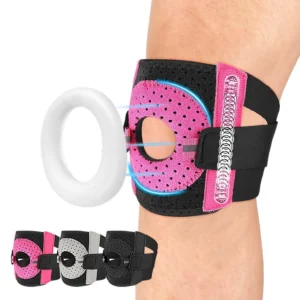 Adjustable Knee Support Brace with Spring Bar Stabilizers