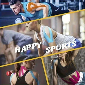 Kinesiology Tape Roll Set 6PCS Elastic Support Wrap