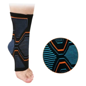 2PCS Elastic Ankle Support Sleeves with Compression Straps