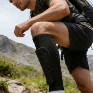 Lightweight Shin Guard with Compression Sleeve for Impact Protection