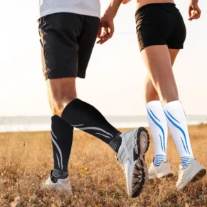 High Compression Knee High Sports Socks for Running and Training